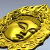 Пылающая аура Будды - 3D модель STL для ЧПУ