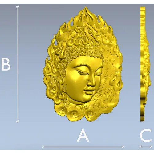 Пылающая аура Будды - 3D модель STL для ЧПУ