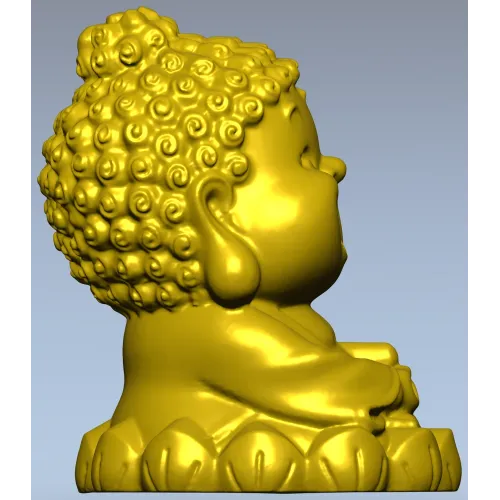 Малыш-Будда на лотосе - 3D модель STL для ЧПУ