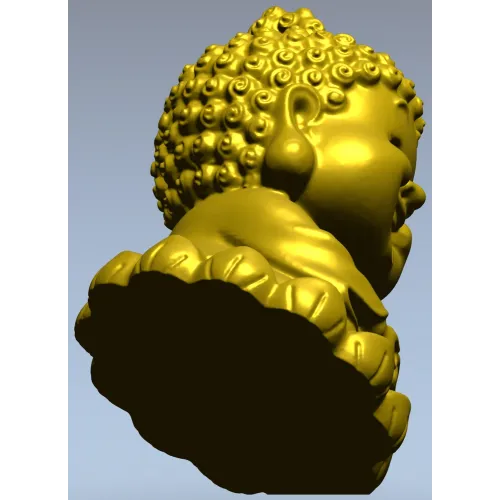 Малыш-Будда на лотосе - 3D модель STL для ЧПУ