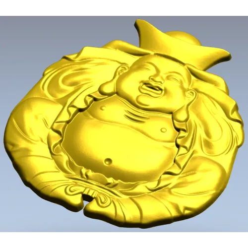 Смеющийся Будда - рельефная 3D модель STL для ЧПУ
