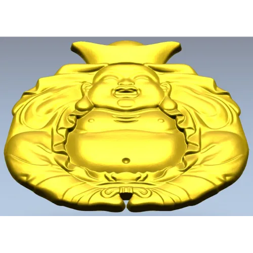 Смеющийся Будда - рельефная 3D модель STL для ЧПУ