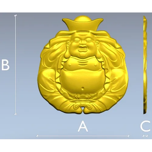 Смеющийся Будда - рельефная 3D модель STL для ЧПУ