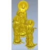 3D модель stl "Амитабха с бодхисаттвами" - рельеф для ЧПУ