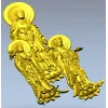 3D модель stl "Амитабха с бодхисаттвами" - рельеф для ЧПУ