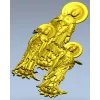 3D модель stl "Амитабха с бодхисаттвами" - рельеф для ЧПУ