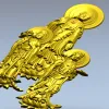 3D модель stl "Амитабха с бодхисаттвами" - рельеф для ЧПУ