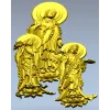 3D модель stl "Амитабха с бодхисаттвами" - рельеф для ЧПУ