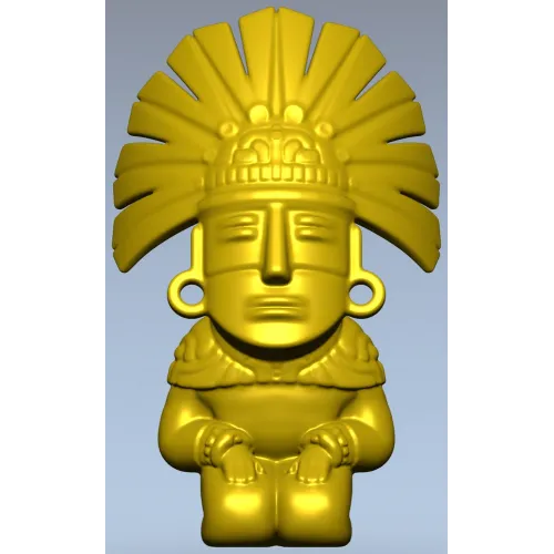Feathered Guardian - detailed STL 3D model for CNC milling