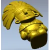 Feathered Guardian - detailed STL 3D model for CNC milling