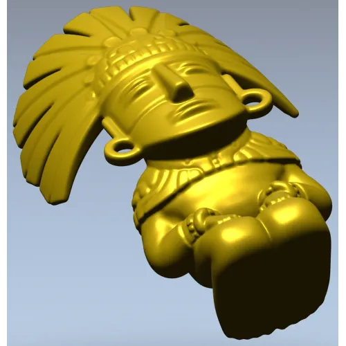 Feathered Guardian - detailed STL 3D model for CNC milling