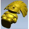 Feathered Guardian - detailed STL 3D model for CNC milling