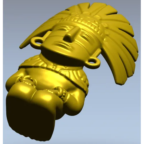Feathered Guardian - detailed STL 3D model for CNC milling