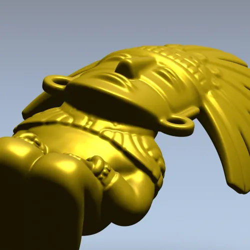 Feathered Guardian - detailed STL 3D model for CNC milling