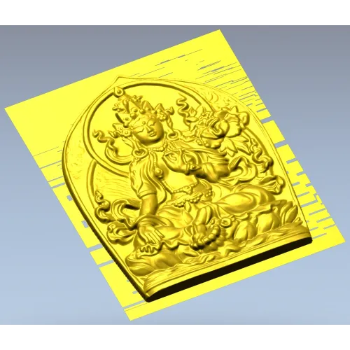 Бодхисаттва Лотос - рельефная 3D STL модель для ЧПУ