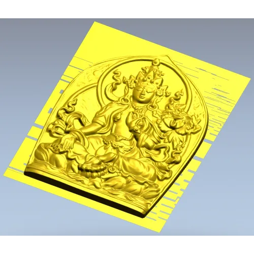 Бодхисаттва Лотос - рельефная 3D STL модель для ЧПУ