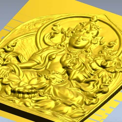 Бодхисаттва Лотос - рельефная 3D STL модель для ЧПУ