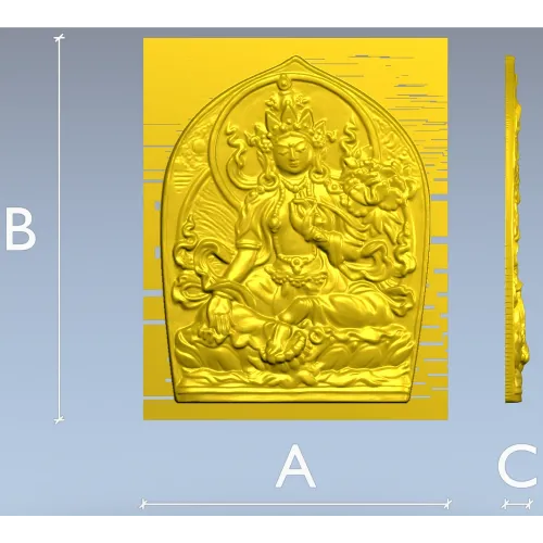 Бодхисаттва Лотос - рельефная 3D STL модель для ЧПУ