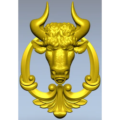 Голова быка в картуше - 3D модель STL для ЧПУ