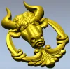 Голова быка в картуше - 3D модель STL для ЧПУ