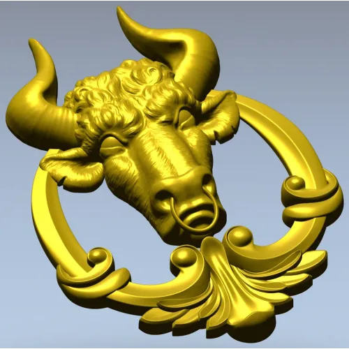 Голова быка в картуше - 3D модель STL для ЧПУ