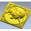 Бык в орнаментальной рамке - STL рельеф для ЧПУ
