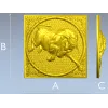 Бык в орнаментальной рамке - STL рельеф для ЧПУ