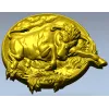 STL модель медальона с быком для ЧПУ