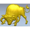 Bull bas-relief STL for CNC - Taurus charging 3D model