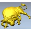 Bull bas-relief STL for CNC - Taurus charging 3D model
