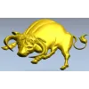 Bull bas-relief STL for CNC - Taurus charging 3D model