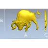 Bull bas-relief STL for CNC - Taurus charging 3D model