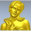 Elysian Maiden Bust - STL 3D Model for CNC
