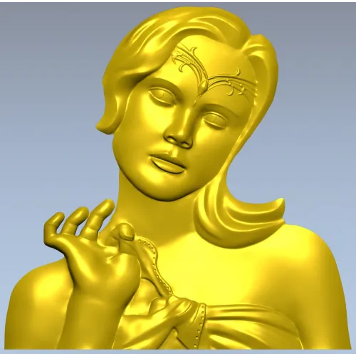 Elysian Maiden Bust - STL 3D Model for CNC