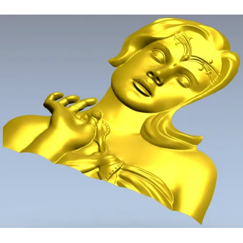 Elysian Maiden Bust - STL 3D Model for CNC