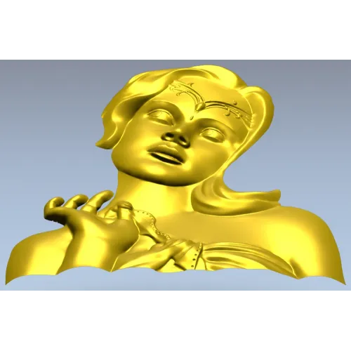 Elysian Maiden Bust - STL 3D Model for CNC