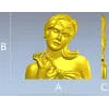 Elysian Maiden Bust - STL 3D Model for CNC
