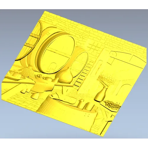 3D модель STL - панно "Уголок винодела" для ЧПУ