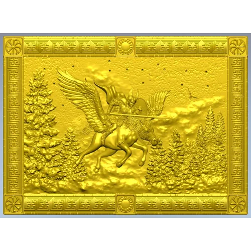 Валькирия в полёте - 3D панель STL для ЧПУ