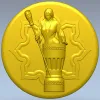 Медальон "Ведьмочка в ступе" - 3D модель STL для ЧПУ