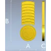 N1 2009, H5N1 2007, BSE 2001, КРАХ СССР 1991, ЧЕРНОБЫЛЬ 1986). Каждая планка отделена тонкой канавкой, что при фрезеровании дает аккуратный рельеф и читаемые микроэлементы. К нижней части ленты крепится круглая медаль с полуприподнятым биологическим симво