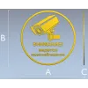 Круглая табличка "Внимание - ведется видеонаблюдение" stl
