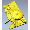 Викинг-щит - рельефная накладка STL для ЧПУ