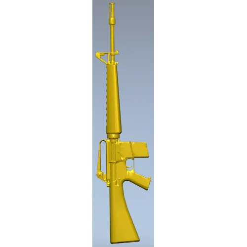 3D модель винтовки M16 в формате STL для ЧПУ