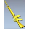 3D модель винтовки M16 в формате STL для ЧПУ