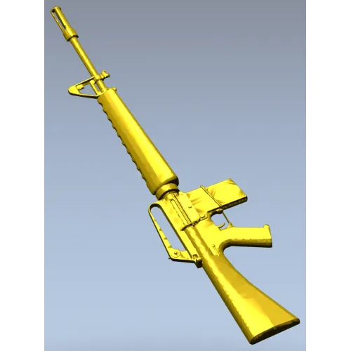 3D модель винтовки M16 в формате STL для ЧПУ
