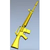 3D модель винтовки M16 в формате STL для ЧПУ