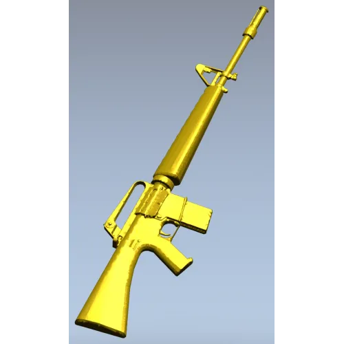3D модель винтовки M16 в формате STL для ЧПУ