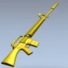 3D модель винтовки M16 в формате STL для ЧПУ