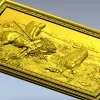 Витязь на распутье - рельефная панель STL для ЧПУ